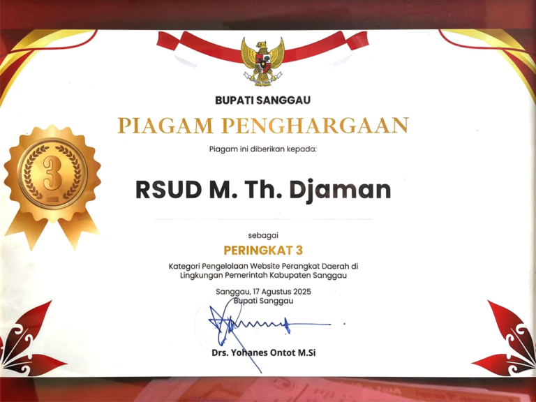 PIAGAM PENGHARGAAN SEBAGAI PERINGKAT 3 KATEGORI PENGELOLAAN WEBSITE PERANGKAT DAERAH TAHUN 2025_1